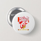 Pfirsichblüten Vietnamesisches Neujahrsfest Pferd Button (Vorne & Hinten)