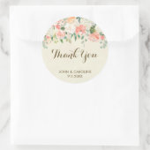 Pfirsichblütendanken Sie favorisiert Aufkleber ele (Tasche)