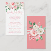 Pfirsichblütendusche Begleitkarte (Vorne/Hinten)