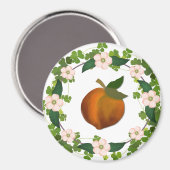 Pfirsichblütenkranz Magnet (Vorderseite/Rückseite)