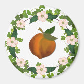 Pfirsichblütenkranz Magnet (Vorne)