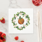 Pfirsichblütenkranz Serviette (Beispiel)