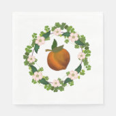 Pfirsichblütenkranz Serviette (Vorderseite)