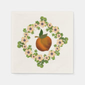 Pfirsichblütenkranz Serviette (Vorderseite)