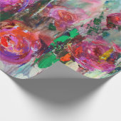 Pfirsichblütenschrei, moderne Gemälde, Öl auf ca. Geschenkpapier (Ecke)