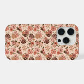Pfirsichbraun-Muster iPhone Hülle (Rückseite (Horizontal))