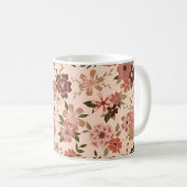 Pfirsichbraun-Muster Kaffeetasse (VorderseiteRechts)