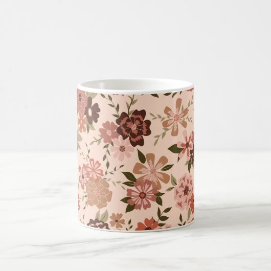Pfirsichbraun-Muster Kaffeetasse (Mittel)