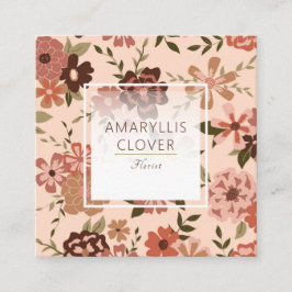 Pfirsichbraun-Muster Quadratische Visitenkarte