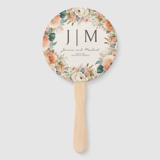 Pfirsichcreme Fächer (Vorderseite)