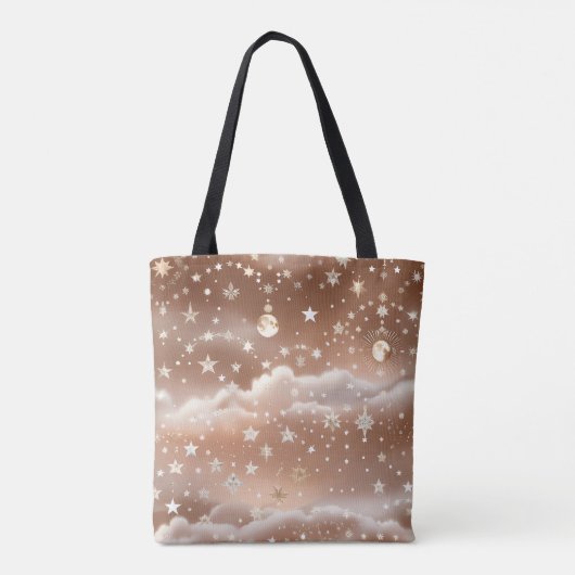 Pfirsichcreme-Mond-Sanfte-Warme-Ästhetik Tasche (Rückseite)