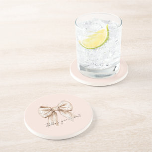 Pfirsichcreme-Schleife Getränkeuntersetzer