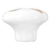 Pfirsichcreme Starfish vom tropischen Strand Keramikknauf (Seitenansicht)