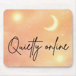 Pfirsichdunst und Wolkencreme AI-Kunst Mousepad