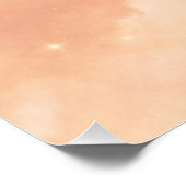 Pfirsichdunst und Wolkencreme AI-Kunst  Poster (Ecke)