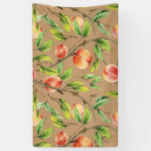 Pfirsiche am Baum Banner (Vertikal)