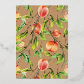 Pfirsiche am Baum Folieneinladung (Rückseite)