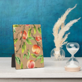 Pfirsiche am Baum Fotoplatte