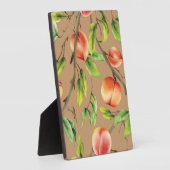 Pfirsiche am Baum Fotoplatte (Seite)