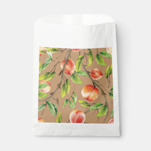 Pfirsiche am Baum Geschenktütchen (Vorderseite)