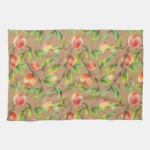 Pfirsiche am Baum Geschirrtuch (Horizontal)