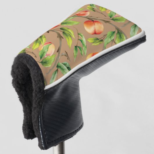 Pfirsiche am Baum Golf Headcover (3/4 Vorderseite)