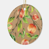 Pfirsiche am Baum Keramik Ornament (Links)