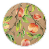 Pfirsiche am Baum Keramikknauf (Vorderseite)