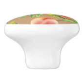 Pfirsiche am Baum Keramikknauf (Seitenansicht)