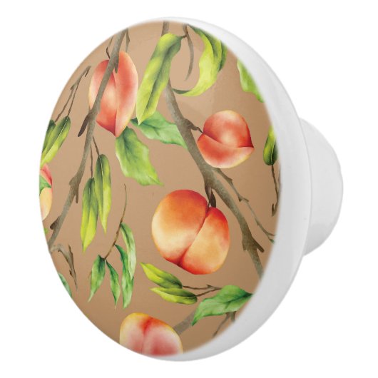 Pfirsiche am Baum Keramikknauf (Rechts)