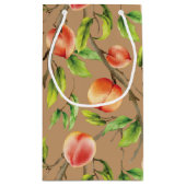 Pfirsiche am Baum Kleine Geschenktüte (Rückseite)