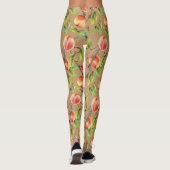 Pfirsiche am Baum Leggings (Rückseite)
