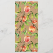 Pfirsiche am Baum Menükarte (Rückseite)