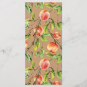 Pfirsiche am Baum Menükarte (Vorderseite)