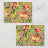 Pfirsiche am Baum Mitteilungskarte (Vorne/Hinten)