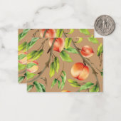 Pfirsiche am Baum Mitteilungskarte (Vorderseite/Rückseite Beispiel)