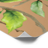 Pfirsiche am Baum Poster (Ecke)