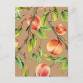 Pfirsiche am Baum Postkarte (Vorderseite)