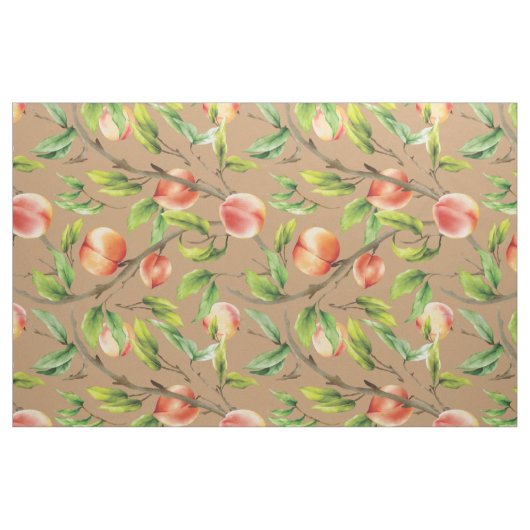 Pfirsiche am Baum Stoff (Fat Quarter (45,7 x 55,9 cm))