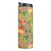 Pfirsiche am Baum Thermosbecher (Nach rechts gedreht)