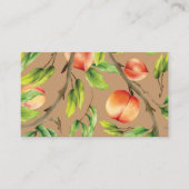 Pfirsiche am Baum Visitenkarte (Vorderseite)