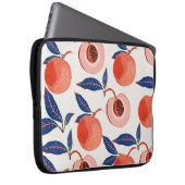 Pfirsiche Apricot Blätter Creme Background Laptopschutzhülle (Vorne Rechts)
