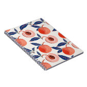 Pfirsiche Apricot Blätter Creme Background Notizblock (Rechte Seite)