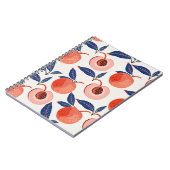 Pfirsiche Apricot Blätter Creme Background Notizblock (Linke Seite)