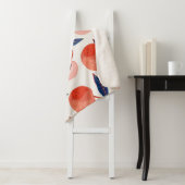 Pfirsiche Apricot Blätter Creme Background Sherpadecke (Beispiel)