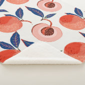 Pfirsiche Apricot Blätter Creme Background Sherpadecke (3/4)