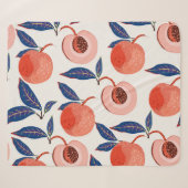 Pfirsiche Apricot Blätter Creme Background Sherpadecke (Vorderseite (Horizontal))