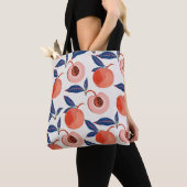 Pfirsiche Apricot Blätter Creme Background Tasche (Von Nahem)