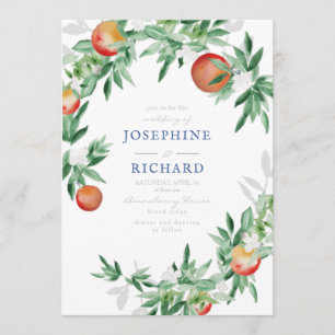 Pfirsiche, Aquarelle Design, für Hochzeiten einlad Einladung