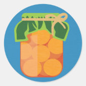 Pfirsiche auf Landesebene Runder Aufkleber (Vorderseite)